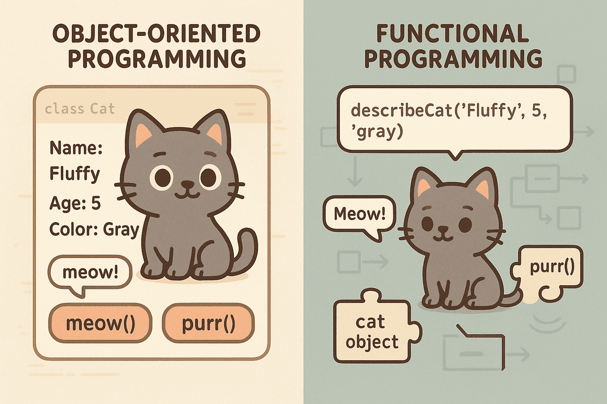 JavaScript fundamentals functional vs object-oriented programming