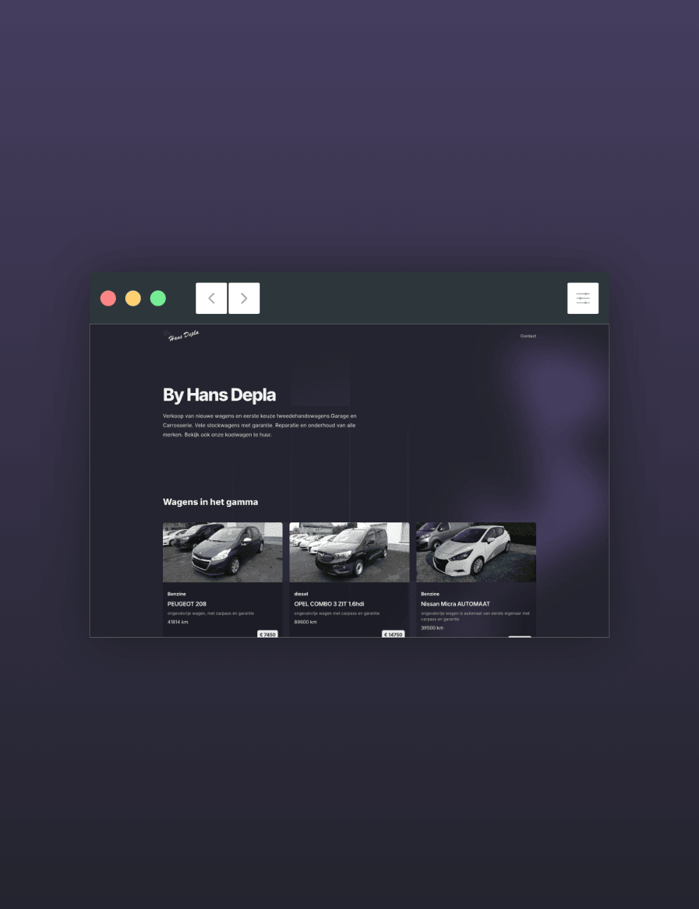 By Hans Depla website design
